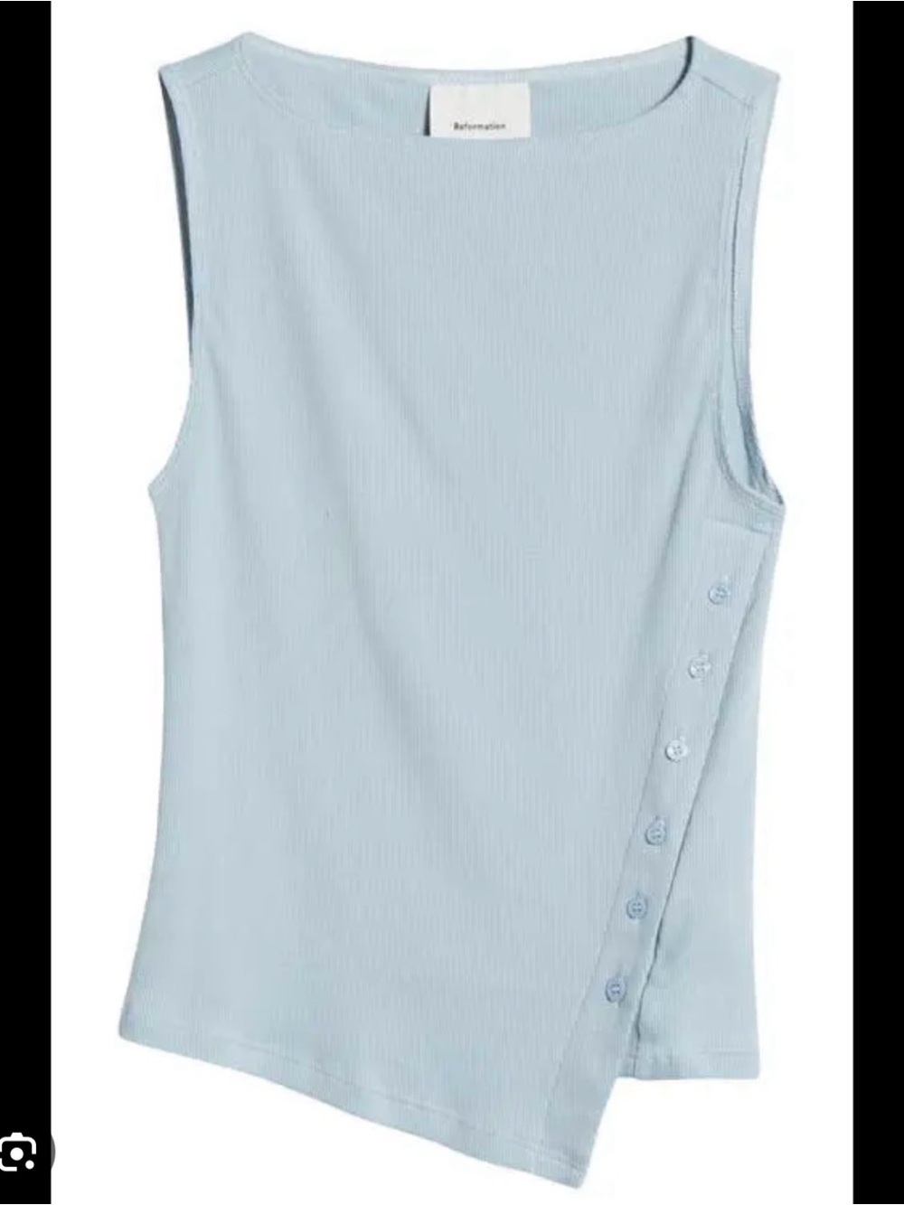 Reformation Hudson Rib Tank - Mineral Blue - Picture 2 of 7